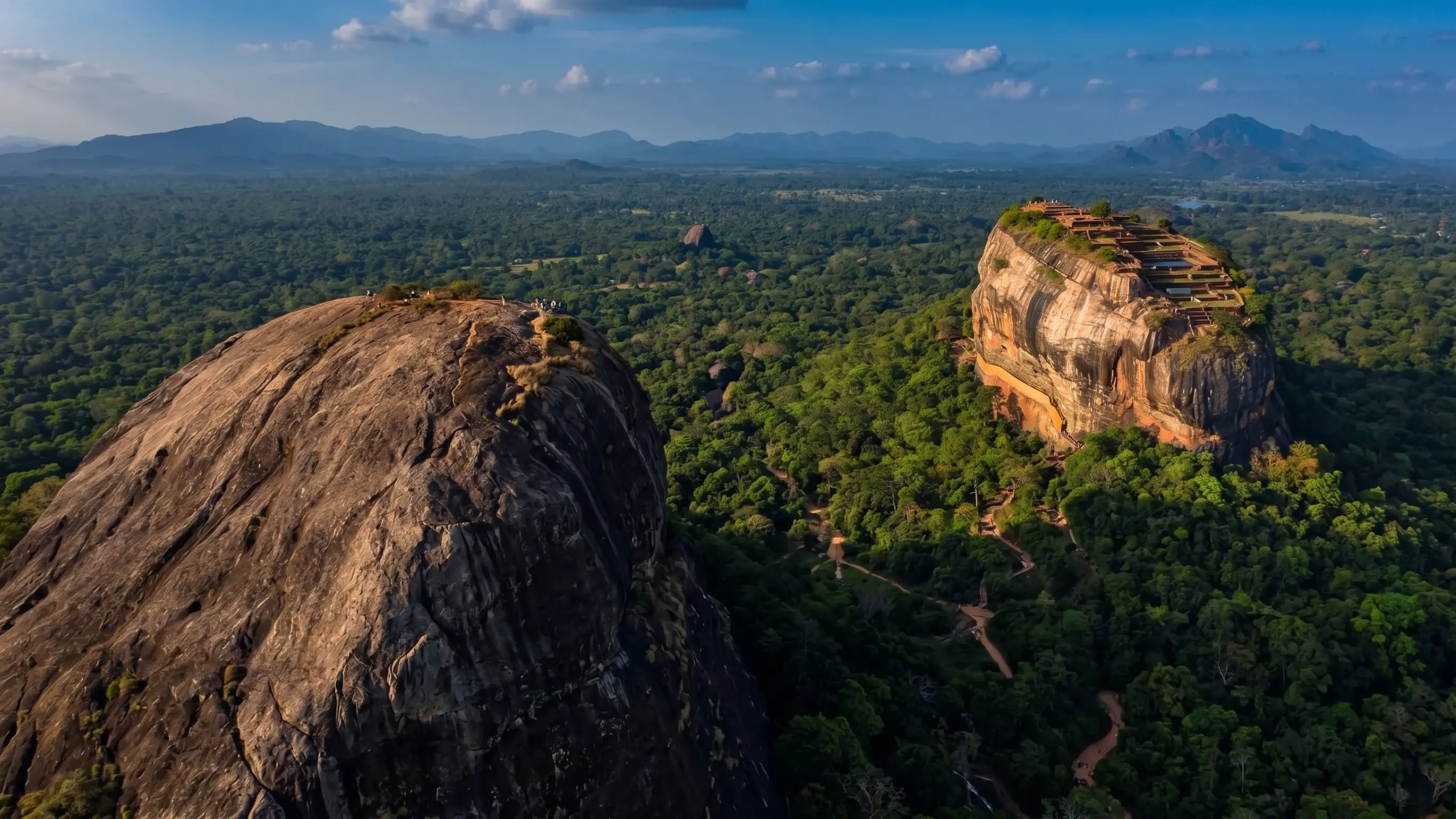 Sunrise view of Sigiriya from Pidurangala